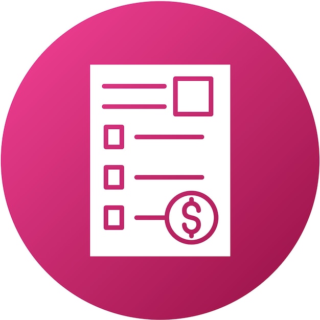 Estilo del icono del recibo de diseño vectorial