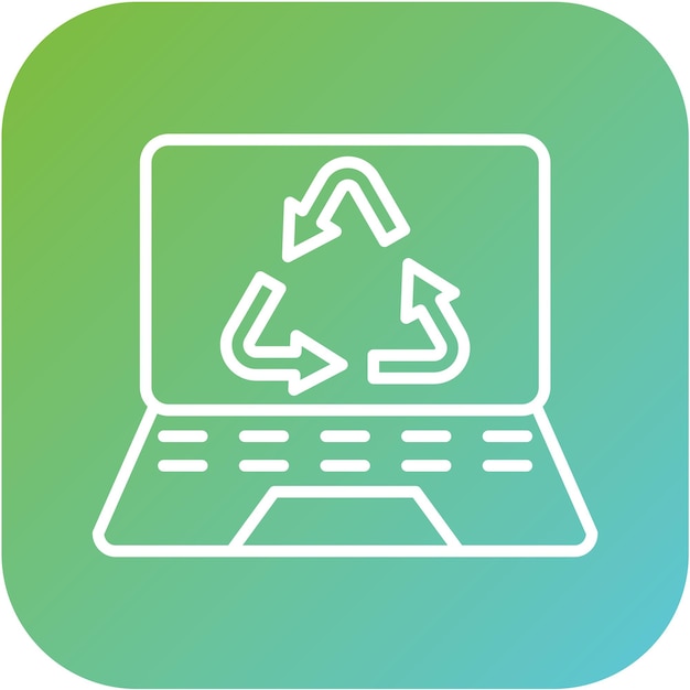 Estilo de icono de reciclaje de electrónica de diseño vectorial