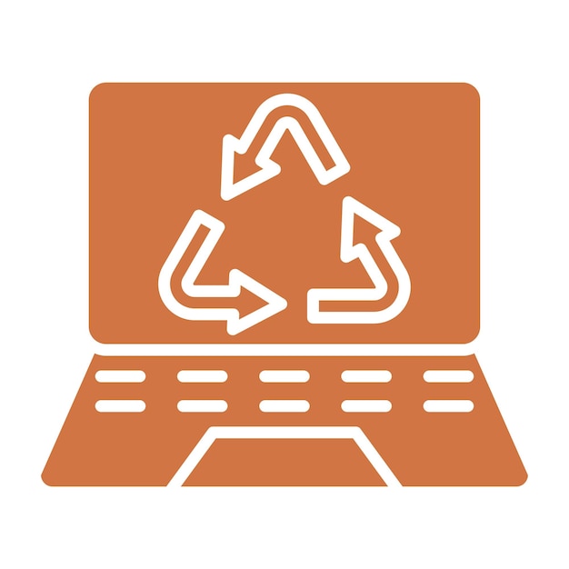 Estilo de icono de reciclaje de electrónica de diseño vectorial