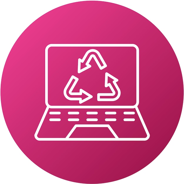 Estilo de icono de reciclaje de electrónica de diseño vectorial