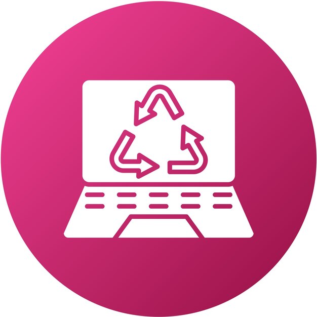 Estilo de icono de reciclaje de electrónica de diseño vectorial