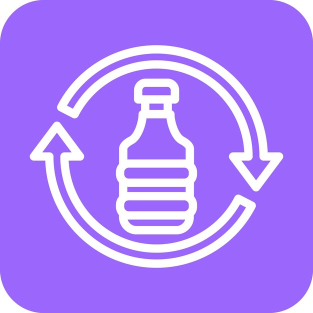 Estilo de icono de reciclaje de plástico de diseño vectorial