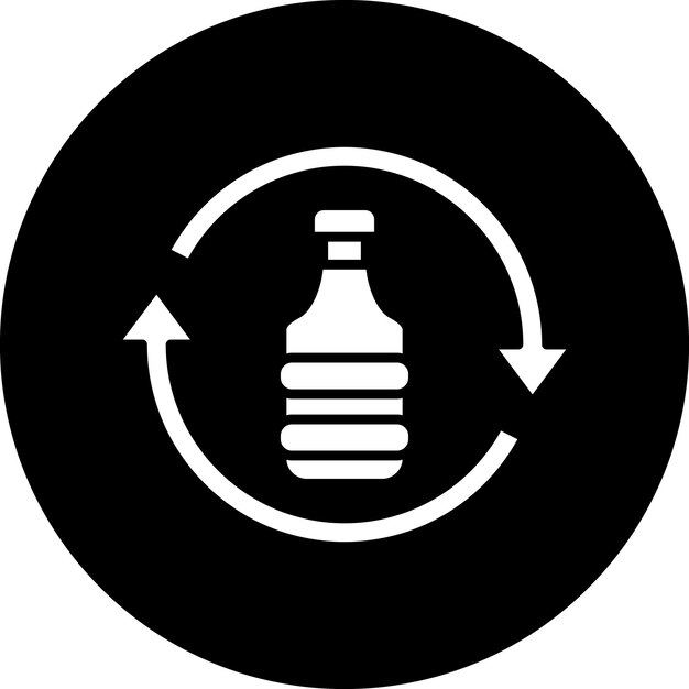 Estilo de icono de reciclaje de plástico de diseño vectorial