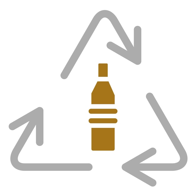 Estilo de icono de reciclaje de plástico de diseño vectorial