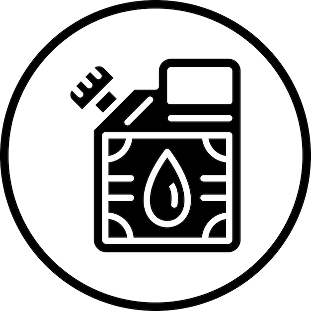 Estilo del icono del recipiente de aceite