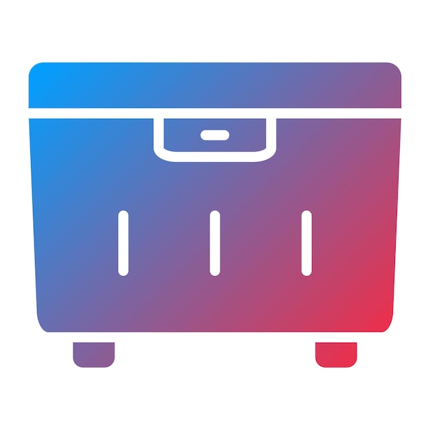 Estilo del icono del recipiente de alimentos de diseño vectorial