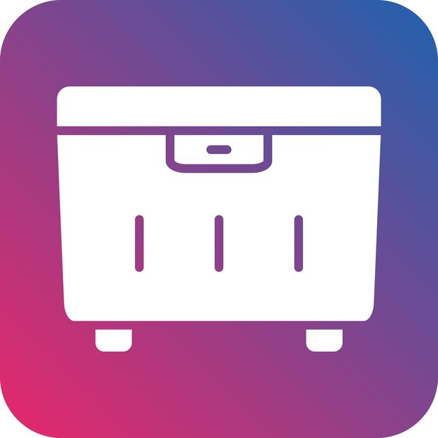Estilo del icono del recipiente de alimentos de diseño vectorial