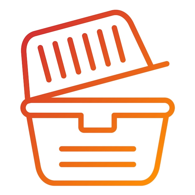Estilo del icono del recipiente de alimentos de diseño vectorial