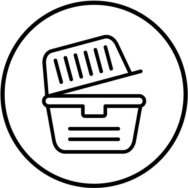 Estilo del icono del recipiente de alimentos de diseño vectorial