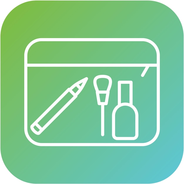 Estilo del icono del recipiente de maquillaje