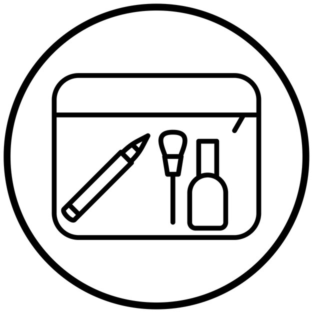 Estilo del icono del recipiente de maquillaje
