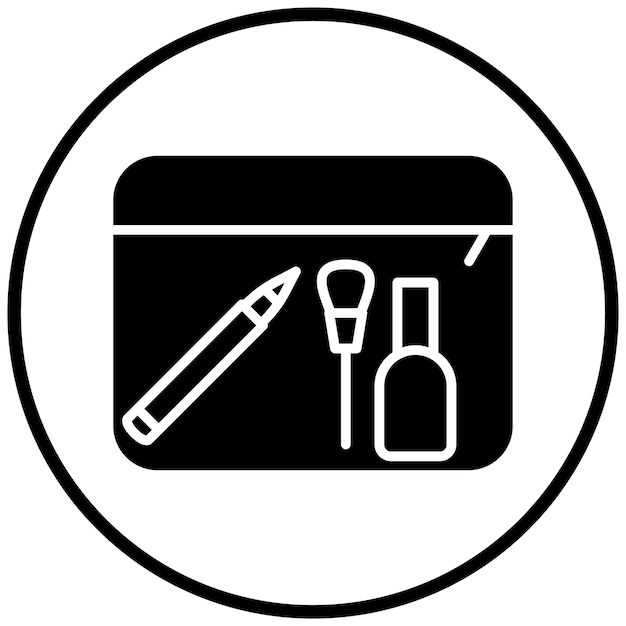 Estilo del icono del recipiente de maquillaje