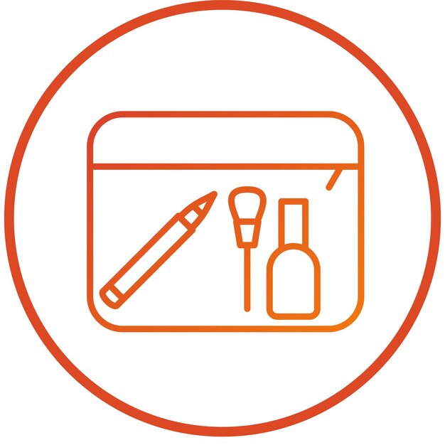 Estilo del icono del recipiente de maquillaje