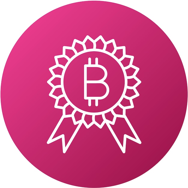 Estilo del icono de recompensa del bloque de diseño vectorial