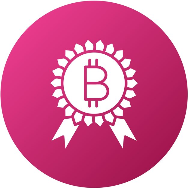 Estilo del icono de recompensa del bloque de diseño vectorial