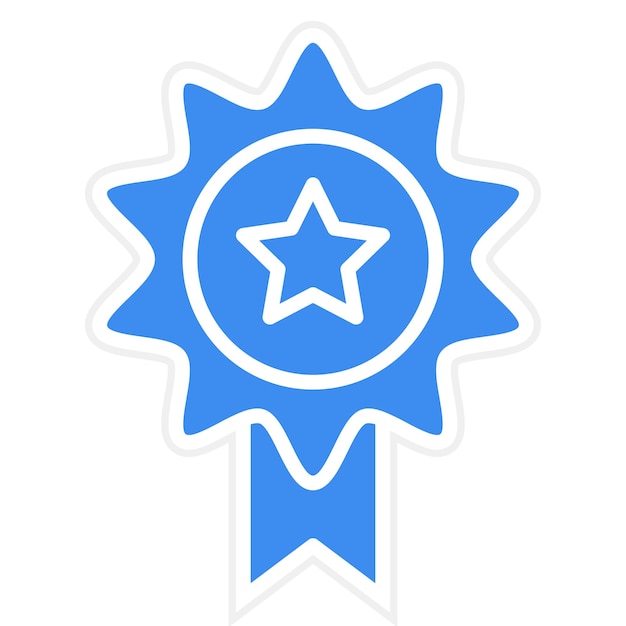 Estilo del icono de la recompensa de diseño vectorial