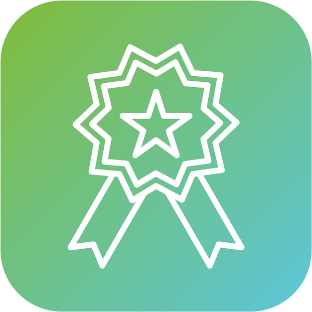 Estilo del icono de la recompensa de diseño vectorial