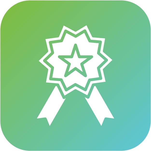 Estilo del icono de la recompensa de diseño vectorial