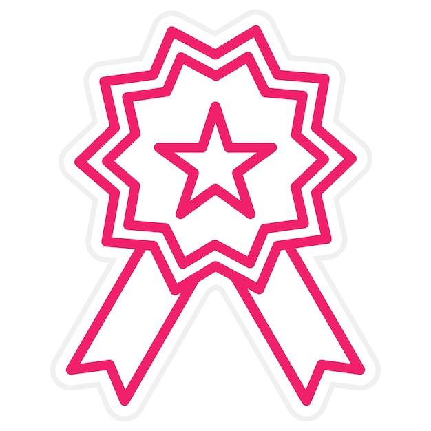 Estilo del icono de la recompensa de diseño vectorial