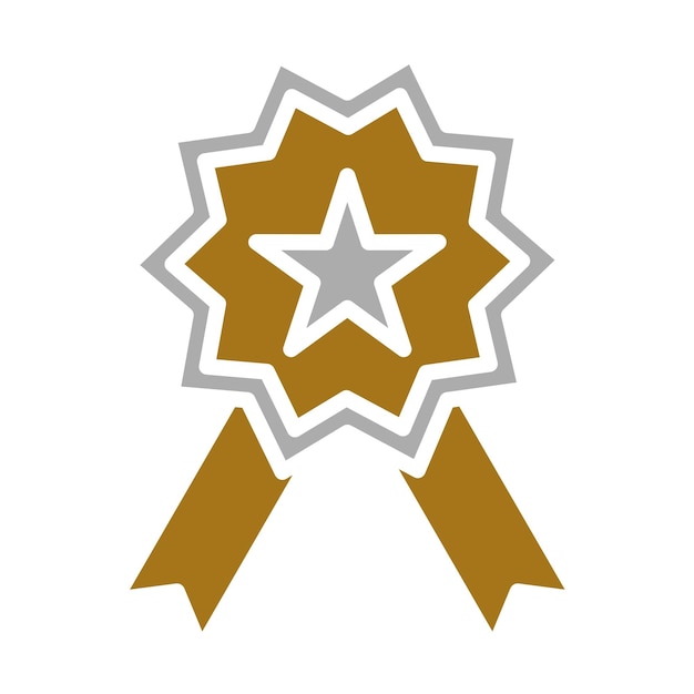 Estilo del icono de la recompensa de diseño vectorial