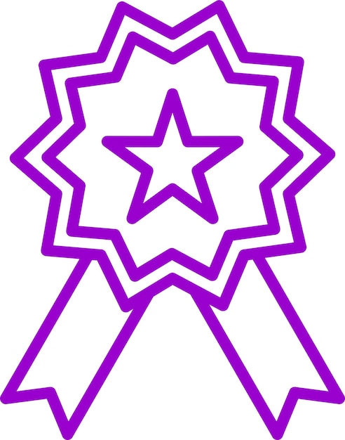 Estilo del icono de la recompensa de diseño vectorial