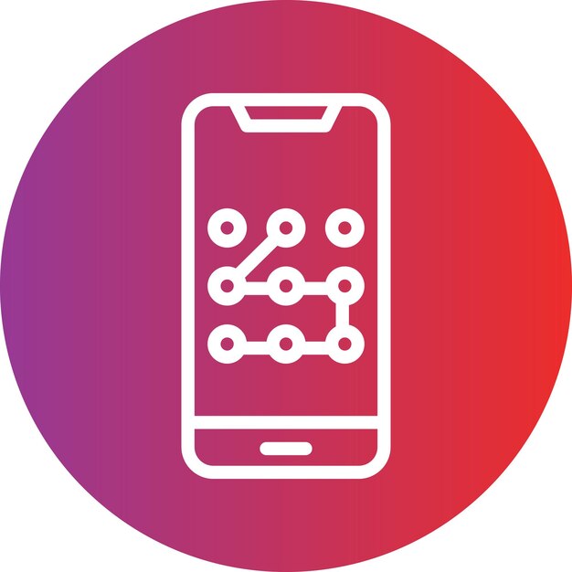 Estilo del icono de reconocimiento de patrones de diseño vectorial