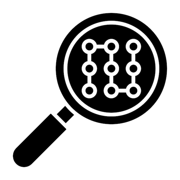 Estilo del icono de reconocimiento de patrones de diseño vectorial
