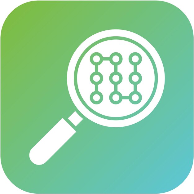 Estilo del icono de reconocimiento de patrones de diseño vectorial