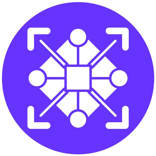 Estilo del icono de reconocimiento de patrones de diseño vectorial