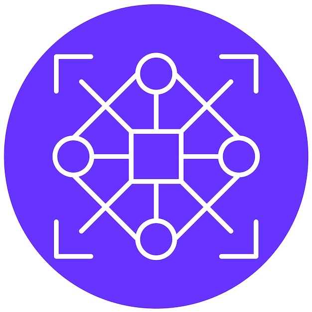 Estilo del icono de reconocimiento de patrones de diseño vectorial