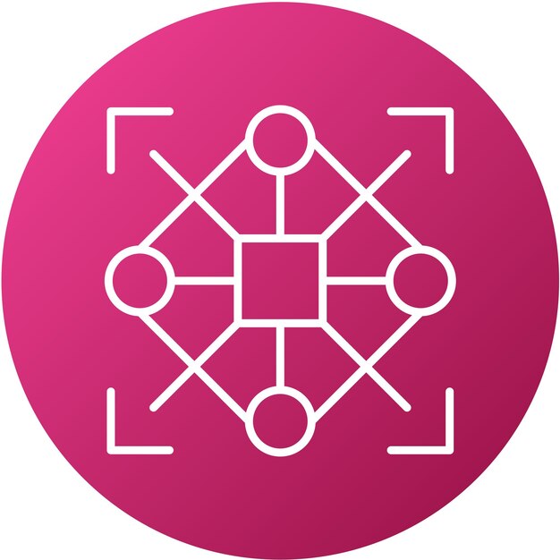 Estilo del icono de reconocimiento de patrones de diseño vectorial