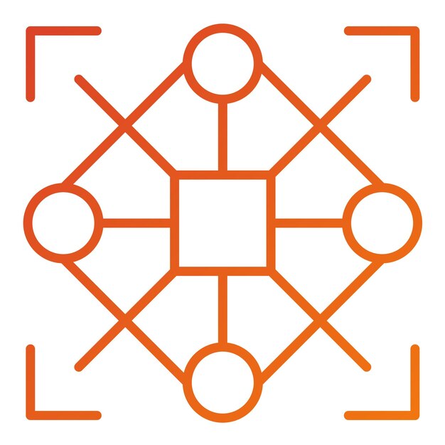 Estilo del icono de reconocimiento de patrones de diseño vectorial