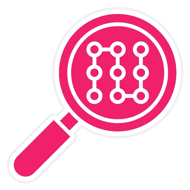 Estilo del icono de reconocimiento de patrones de diseño vectorial
