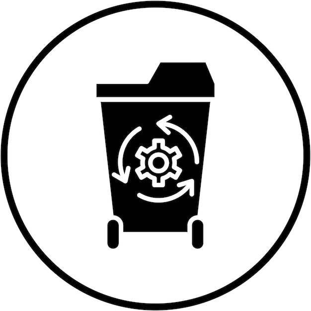 Estilo del icono de recuperación de residuos de diseño vectorial