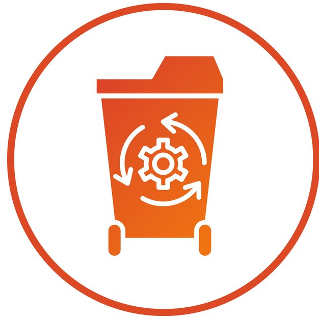 Estilo del icono de recuperación de residuos de diseño vectorial