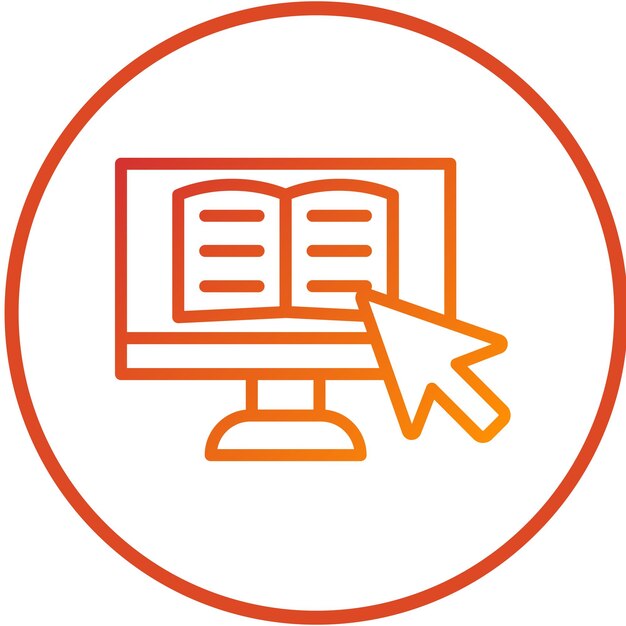 Estilo del icono de los recursos digitales de diseño vectorial