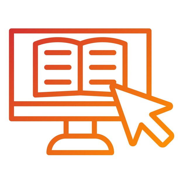 Estilo del icono de los recursos digitales de diseño vectorial