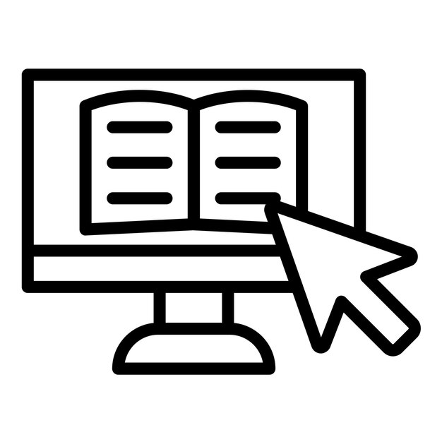 Estilo del icono de los recursos digitales de diseño vectorial