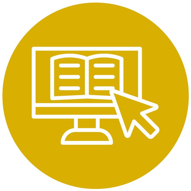 Estilo del icono de los recursos digitales de diseño vectorial