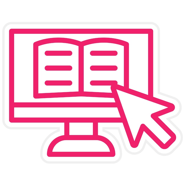 Estilo del icono de los recursos digitales de diseño vectorial