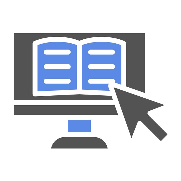 Estilo del icono de los recursos digitales de diseño vectorial