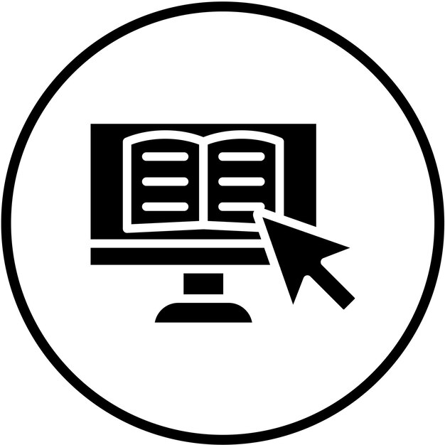 Estilo del icono de los recursos digitales de diseño vectorial
