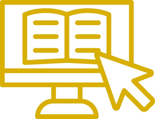 Estilo del icono de los recursos digitales de diseño vectorial