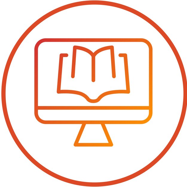 Estilo del icono de los recursos de diseño vectorial de EdTech