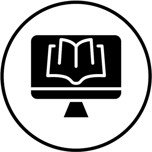 Estilo del icono de los recursos de diseño vectorial de EdTech