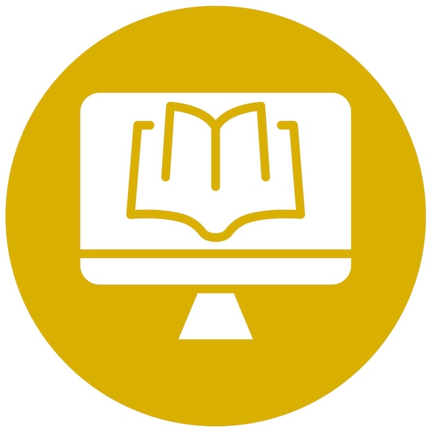 Estilo del icono de los recursos de diseño vectorial de EdTech