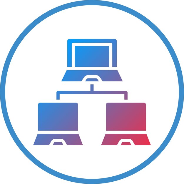 Estilo de icono de red de diseño vectorial