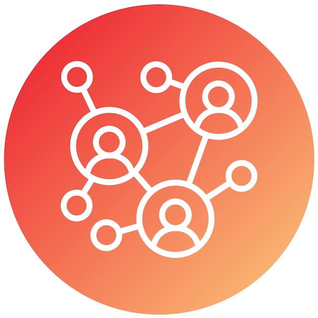 Estilo de icono de red de diseño vectorial