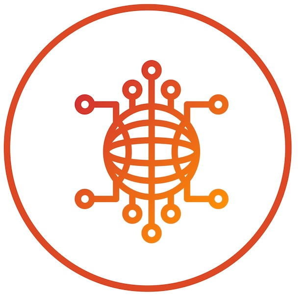 Estilo de icono de red de diseño vectorial