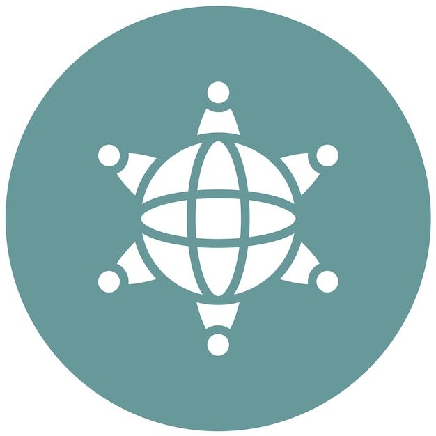 Estilo de icono de red de diseño vectorial